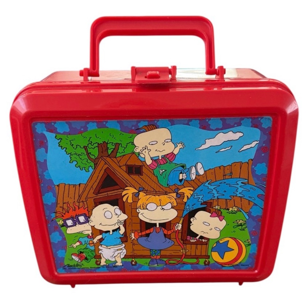 Vtg 1997 Nostalgic Aladdin Rugrats Red Plastic Lunchbox